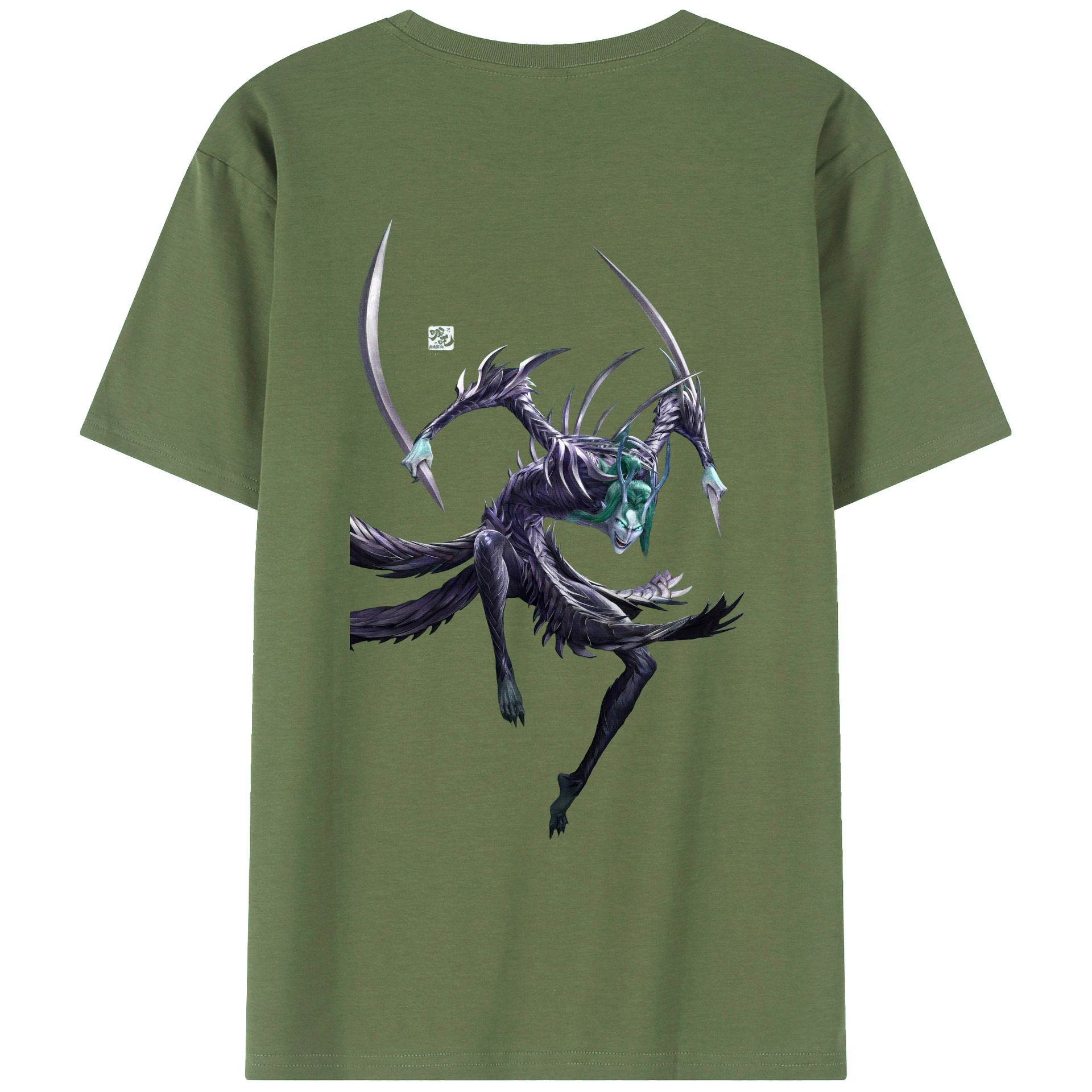（画像用） Ne Zha 2 ナタ 魔童の大暴れ 綿100％ メンズ半袖Tシャツ（バックプリント） 通気性